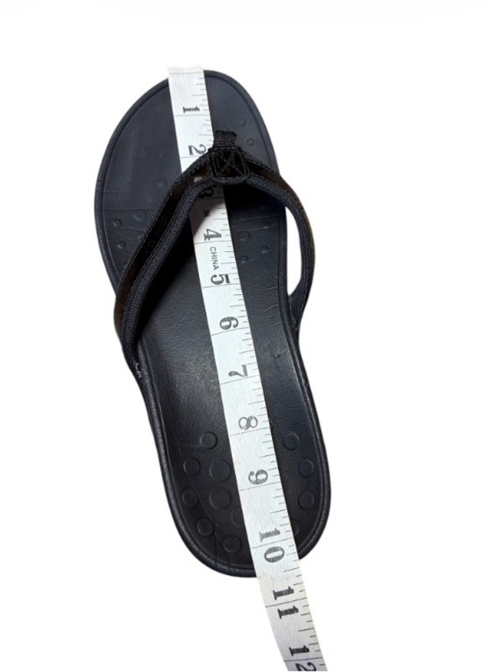 Vionic High Tide II Black Leather Platform Flip-flops Orthotic Womens 10 - Picture 7 of 8